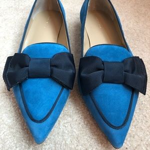 Blue suede Ann Taylor flats size 9